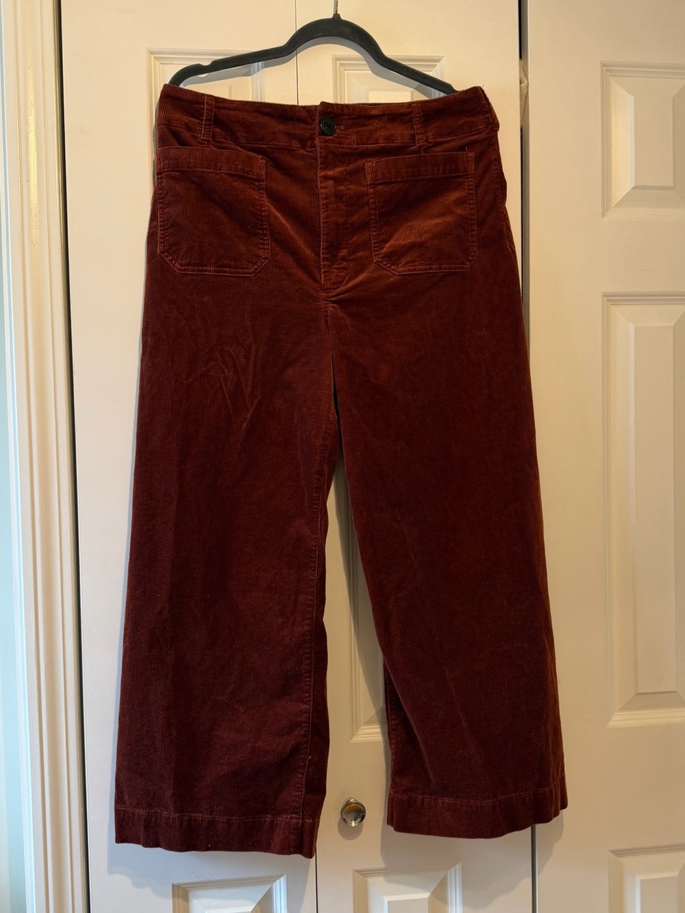 Anthropologie Maeve women’s Colette Cropped Wide Leg Corduroy Pants